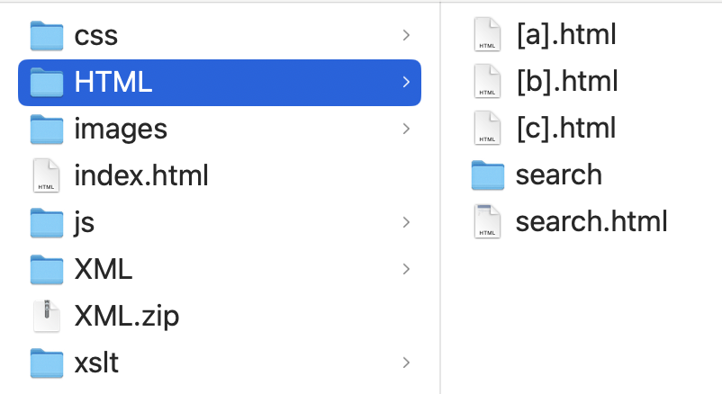 image of project folder structure